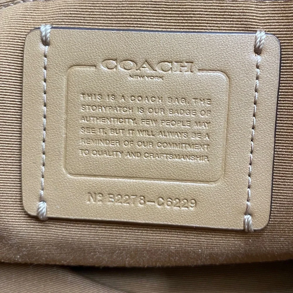 Coach Kacey Satchel‎ Taupe Pebble Leather Handbag Purse 05229 Crossbody Shoulder - Picture 4 of 9